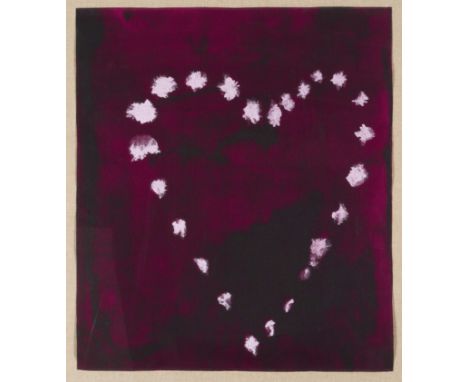 LUC TUYMANS (born 1958)Heart, 2011  Sérigraphie recto verso sur toile. Signée et numérotée au dos 29/100Zeefdruk aan beide zi