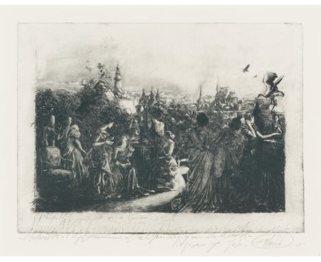MICHAEL BORREMANS (born 1963)De openbaring van de wereld, 1991 Tirage offset d'une eau-forte. Titrée, signée et numérotée 79/