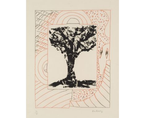 PIERRE ALECHINSKY (born 1927)Arbre Central à l'orange, 1993  Eau-forte et aquatinte. Signée et numéroté 24/60Ets en aquatint.