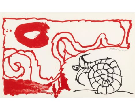 PIERRE ALECHINSKY (born 1927)Le rêve de l'Amonite, 1975  Eau-forte en couleurs. Signée et numérotée 31/35Kleurenets. Getekend