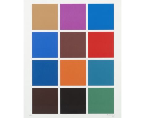 JO DELAHAUT (1911-1992)Composition, 1987  Sérigraphie en couleur. Signée, datée et numérotée 38/40 Zeefdruk in kleur. Geteken