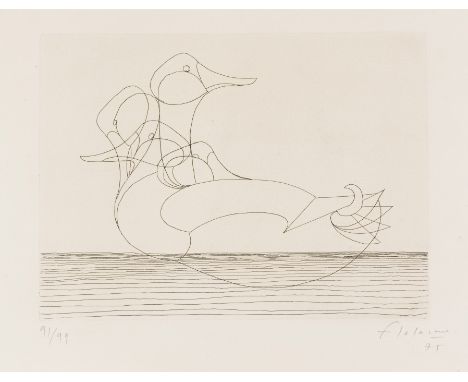 FRANÇOIS-XAVIER LALANNE (1927-2008)Canard, 1975  Eau-forte. Signée, datée et numérotée 91/99Ets. Getekend, gedateerd en genum