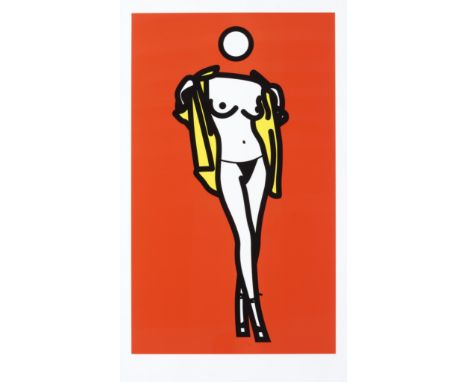 JULIAN OPIE (born 1958)Woman taking off man's shirt, 2003  Sérigraphie en couleurs. Titrée. Ed. K21, DusseldorfZeefdruk in kl