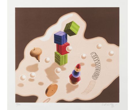 VICTOR  VASARELY (1906-1997)Jouets, 1986-87  Sérigraphie en couleurs. De l'album 'Origines'Signée et numérotée 42/200Zeefdruk