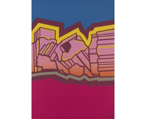 LOUIS-MARIE LONDOT (1924-2010)FALAISE PP 1/74   Sérigraphie en couleurs. Signée et numérotée 4/7Zeefdruk in kleur. Getekend e