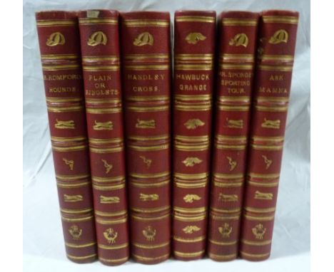(SURTEES R. S.).&nbsp;&nbsp;Works. 6 vols. Col. plates &amp; other illus. &amp; decs. by John Leech, Phiz &amp; others. Half 