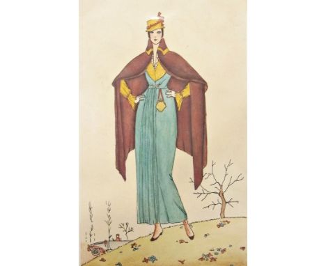 Various vintage fashion plates, some framed and two painted silk framed pictures of Edwardian ladies (11) 