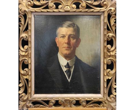 Sir William Llewellyn (Welsh, 1858-1941) Portrait of Sir Edward Smith, J. P. (b.1857, Knt. Cr. 1917)  signed and dated 1918 t