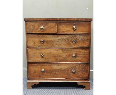 A 19th century mahogany chest of drawers, 101 x 92 x 45cm