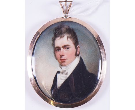 ANDREW ROBERTSON (BRITISH, 1777-1845)Portrait miniature of a gentleman wearing a black coatwatercolour7.1 x 5.8cmCondition re