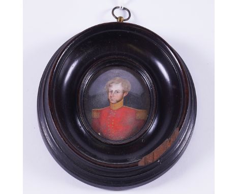 ENGLISH SCHOOL, 19TH CENTURY (4)Portrait miniature of Major Frederick Hornwatercolour and bodycolour6 x 4.8cmtogether with a 