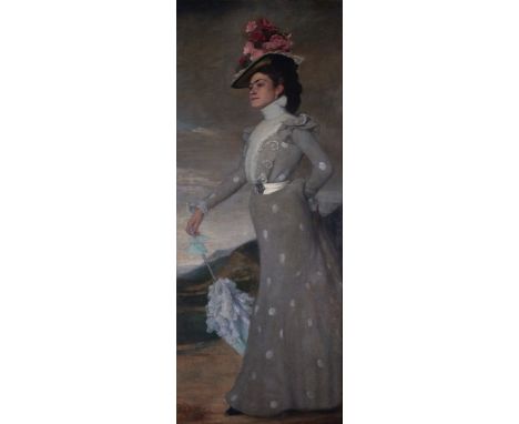 ADOLF HELLER (GERMAN, 1874-1914)Portrait of ladysigned and dated 'AD HELLER99' (upper right)oil on canvas171 x 66cmProvenance