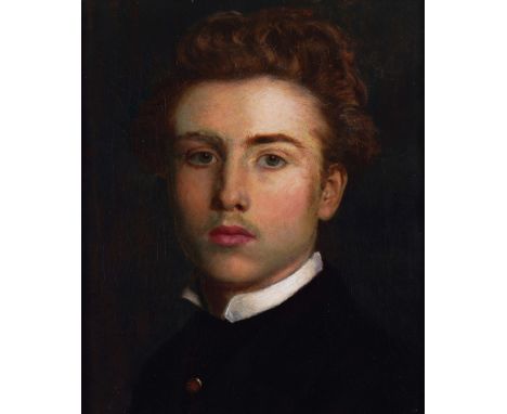 ENGLISH SCHOOL, 19TH CENTURYHead and shoulder portrait of a young manoil on canvas36 x 31cmProvenancePrivate collection, UKCo