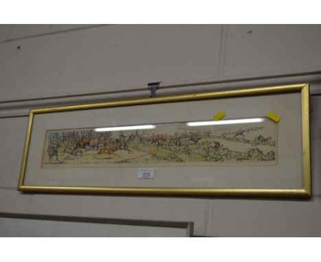 A gilt framed hunting print "A Struggle for a Start" 