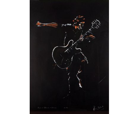 Rolling Stones 'Paint It Black - Doctor', Portrait of Keith Richards by Ronnie Wood. A limited edition colour lithograph prin