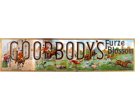 Advertising, Goodbody's of Clara cigarettes poster. A colour lithograph poster depicting the mishaps of a huntsman. Framed. 6