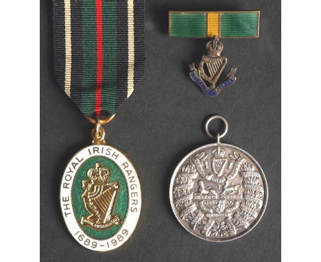 20th century Irish Regiments, commemorative decorations. A gilt metal and enamel Royal Irish Rangers amalgamation commemorati