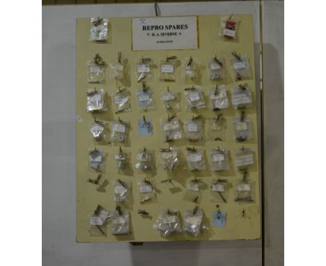 Display board with miscellaneous engine spares.