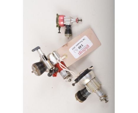 Three COX glow engines PEE WE, 059 BLACK WIDOW and MEDALION .09 R/C.