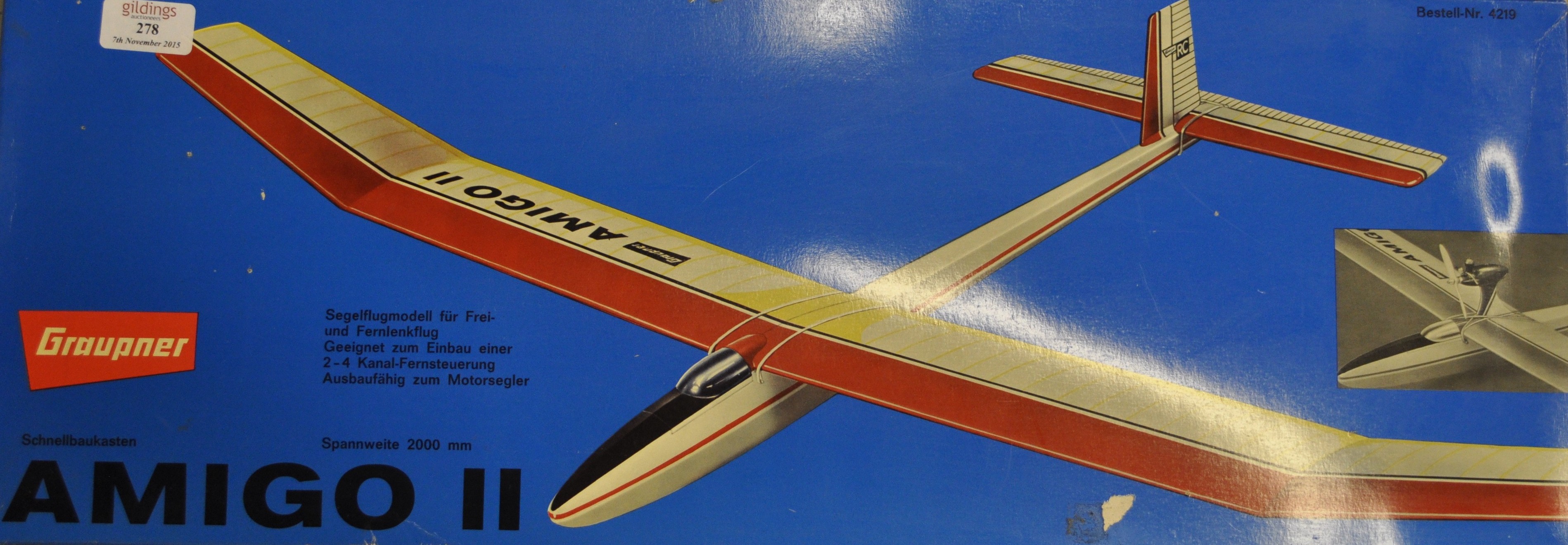 GRAUPNER AMIGO 2 KIT, 78" span glider.