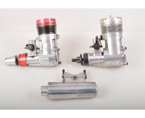 Two FOX R/C glow engines HANK 60, with silencer and 78.