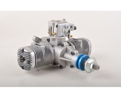 MVVS 23.5cc flat twin R/C glow engine, new in box, including 5" alloy spinner.