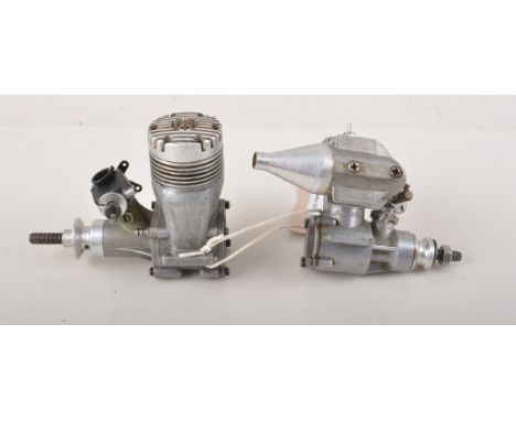 Two R.C glow engines K & B TORPEDO 40, and WEBRA 3.5cc.