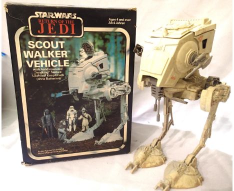Palitoy Return Of The Jedi Scout Walker vehicle, ex display, unchecked, box fair, requires cleaning. P&amp;P Group 1 (£14+VAT