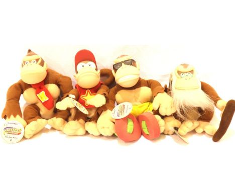 Nintendo 64; officially licenced collectibles by Toysire, Donkey Kong, Funky Kong, Cranky Kong and Diddy Kong, all with card 