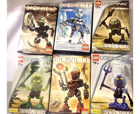 Six Lego Bionicle sets, 8609, 8612, 8541, 8607, 8543. P&amp;P Group 1 (£14+VAT for the first lot and £1+VAT for subsequent lo