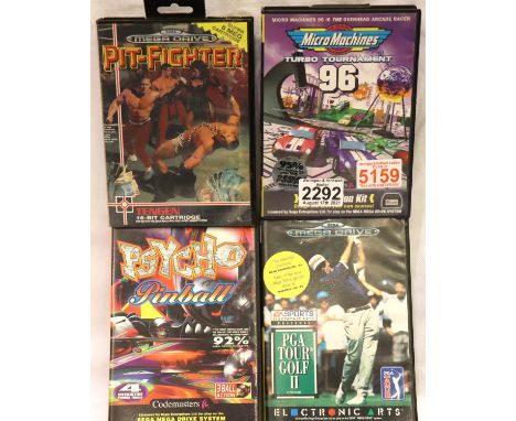Four assorted Mega Drive games, all boxed with instructions. P&amp;P Group 2 (£18+VAT for the first lot and £3+VAT for subseq