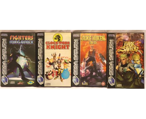 Four assorted Sega Saturn games, boxed with instructions. P&amp;P Group 1 (£14+VAT for the first lot and £1+VAT for subsequen