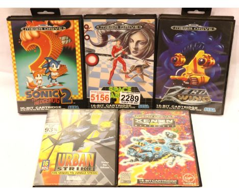 Five assorted Sega Mega Drive games, boxed with instructions. P&amp;P Group 2 (£18+VAT for the first lot and £3+VAT for subse