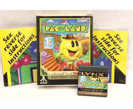 Atari Lynx game Pacland, boxed with instructions. P&amp;P Group 1 (£14+VAT for the first lot and £1+VAT for subsequent lots) 