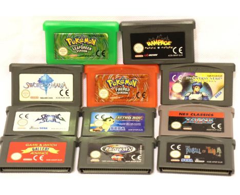 Eleven assorted Gameboy Advance game cartridges, no boxes, no instructions. P&amp;P Group 2 (£18+VAT for the first lot and £3
