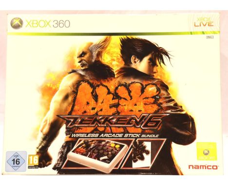 Tekken 6 wireless arcade stick bundle for Microsoft Xbox 360, boxed including game and art book. P&amp;P Group 3 (£25+VAT for