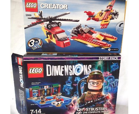 Two Lego sets 71242 Zhu's Chinese restaurant 5866 three vehicle set, contents unchecked. P&amp;P Group 1 (£14+VAT for the fir