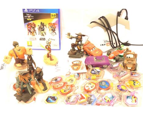 Disney Infinity 2.0 and 3.0 assorted unboxed figures including Star Wars, Pirates Of The Caribbean and Cars, with other items