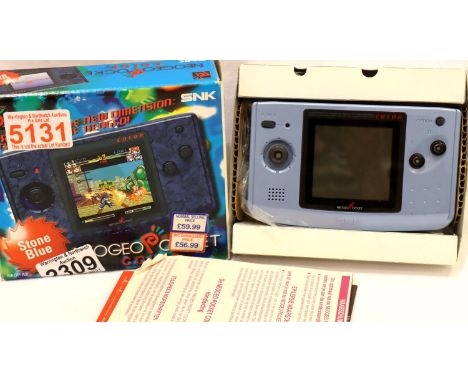 Neo Geo Pocket Color in stone blue, boxed. P&amp;P Group 1 (£14+VAT for the first lot and £1+VAT for subsequent lots 