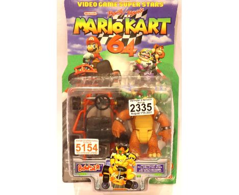 Toy Biz Mario Kart 64, Bowser, toy sealed in packaging. P&amp;P Group 1 (£14+VAT for the first lot and £1+VAT for subsequent 