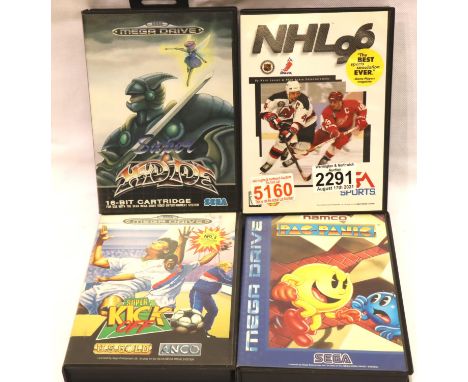 Four assorted Mega Drive games, all boxed with instructions. P&amp;P Group 2 (£18+VAT for the first lot and £3+VAT for subseq