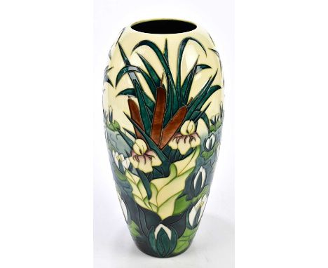 RACHEL BISHOP FOR MOORCROFT; a large vase of ovoid from in the 'Lamia' pattern, height 37cm, complete with box.Condition Repo