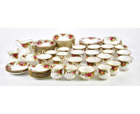 ROYAL ALBERT; an extensive tea/dinner service in the 'Old Country Roses' pattern.