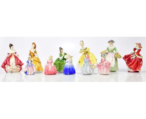 ROYAL DOULTON; a collection of eleven figures comprising HN1837 'Top O' the Hill', HN1712 'Daffy Down Dilly', HN2229 'Souther