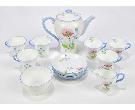SHELLEY; a tea service decorated with floral sprays.