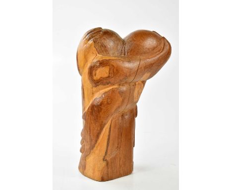 A.G. POWELL; a limited edition wooden sculpture, 'Companions', 353/500, height 32cm.