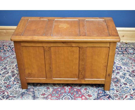 ALAN GRAINGER; a light oak coffer, 60 x 49 x 96cm.