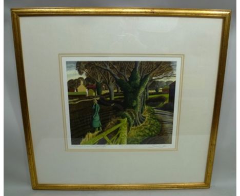 SIMON PALMER (b.1956) "She escaped across the open field", a Pencil, Ink, Watercolour and Body Colour, signed and inscribed t