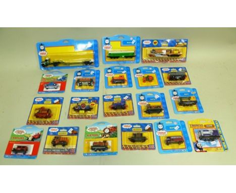 THOMAS THE TANK ENGINE and friends unopened, carded vendor packaged TRAIN etc by ERTL. 18 including BERTIE, MURDOCH, HARVEY, 