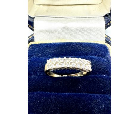 9ct gold diamond ring 2.6g 0.40ct diamonds 